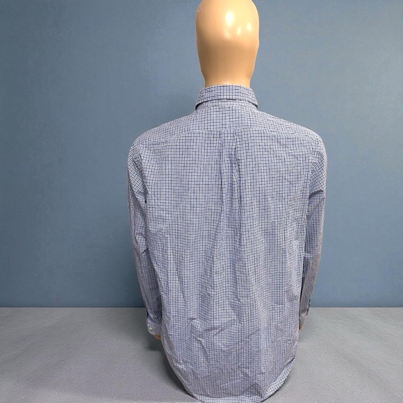 Polo by Ralph Lauren Men’s Blue & Black Plaid Button-Down Dress Shirt - Picture 10 of 16